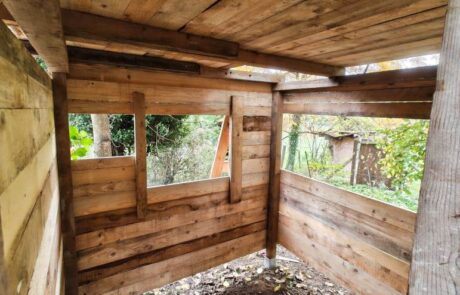 Bauwoche Hütte Innenansicht